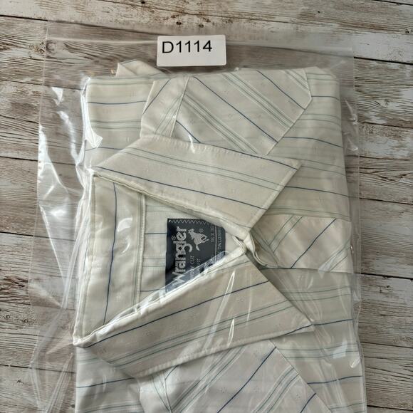 Vtg 90s Wrangler Shirt Mens 16 Pearl Snap Western Rancher Cowboy Cut X Long Tail - Picture 10 of 10